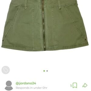 Olive Green Women's Skirt